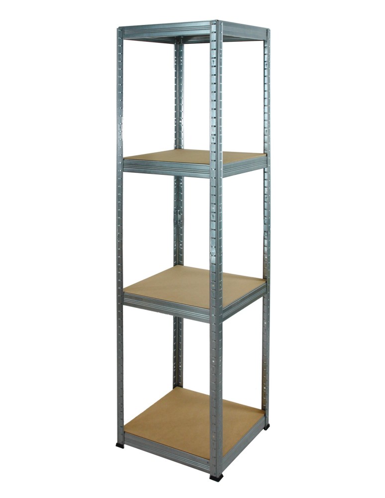 Kellerregale/Garagenregale - Metallregal Werkstatt Schwerlastregal Helios HZZ_180x040x40_4 Böden, Traglast: 175 Kg, Farbe: Verzinkt - product new.modo24.de 1