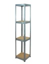 Metallregal Werkstatt Schwerlastregal Helios HZZ_180x035x35_4 Böden, Traglast: 175 Kg, Farbe: Verzinkt