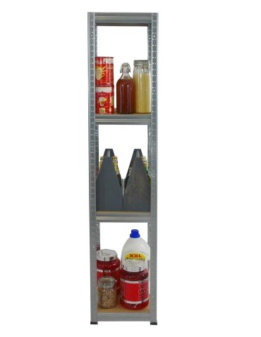 Kellerregale/Garagenregale - Metallregal Werkstatt Schwerlastregal Helios HZZ_180x035x35_4 Böden, Traglast: 175 Kg, Farbe: Verzinkt - product 3