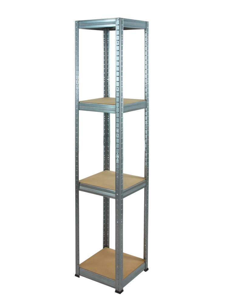Kellerregale/Garagenregale - Metallregal Werkstatt Schwerlastregal Helios HZZ_180x030x30_4 Böden, Traglast: 175 Kg, Farbe: Verzinkt - product new.modo24.de 1