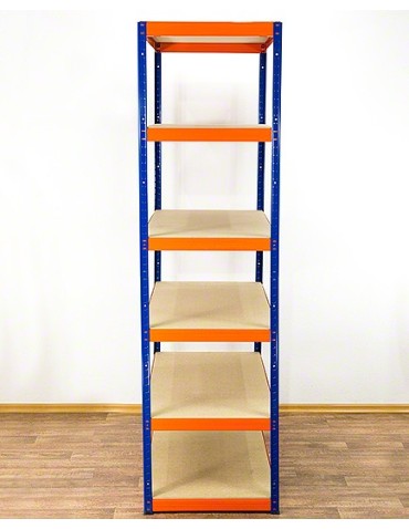 Kellerregale/Garagenregale - Metallregal Werkstatt Schwerlastregal Helios HNO_213x110x40_6 Böden, Traglast: 175 Kg, Farbe: BLAU/ORANGE - produkt 4