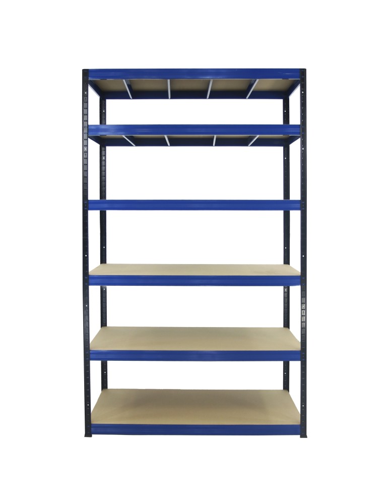Kellerregale/Garagenregale - Metallregal Werkstatt Schwerlastregal Helios HNN_213x110x30_6 Böden, Traglast: 400 Kg, Farbe: BLAU - product new.modo24.de 1