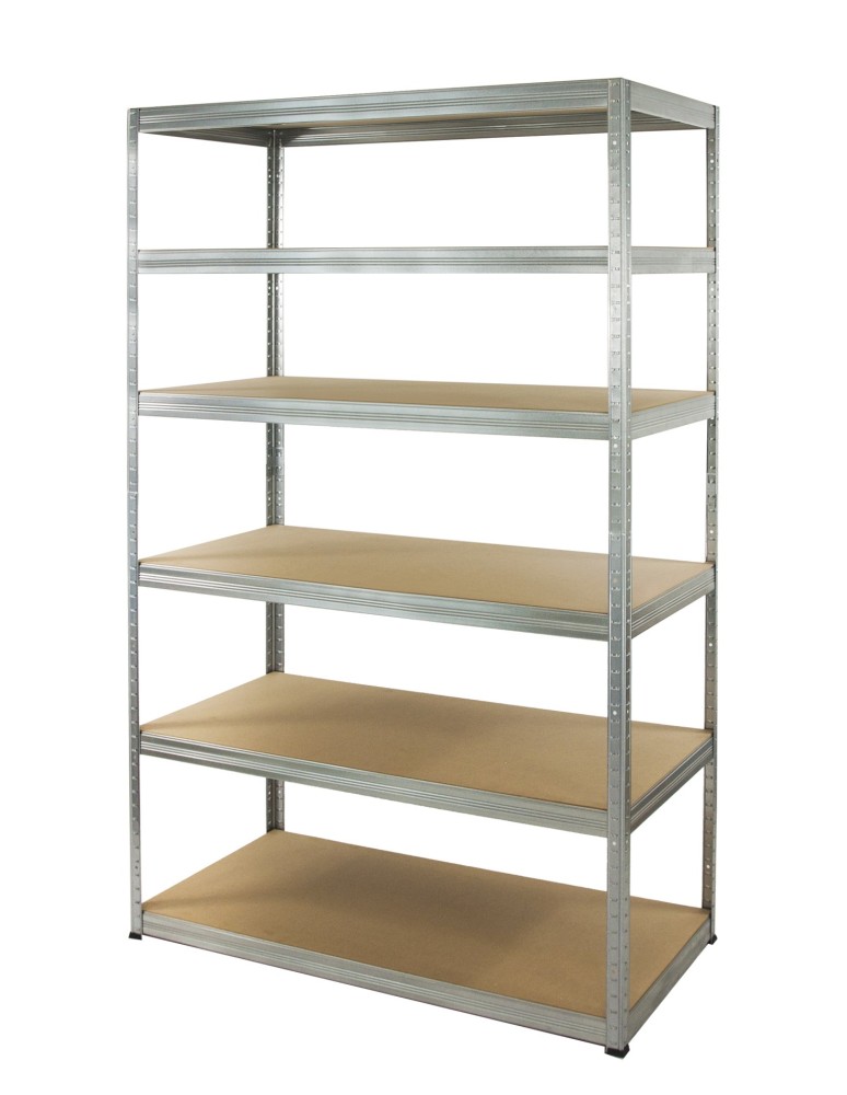 Kellerregale/Garagenregale - Metallregal Werkstatt Schwerlastregal Helios HZZ_213x075x30_6 Böden, Traglast: 275 Kg, Farbe: VERZINKT - product new.modo24.de 1