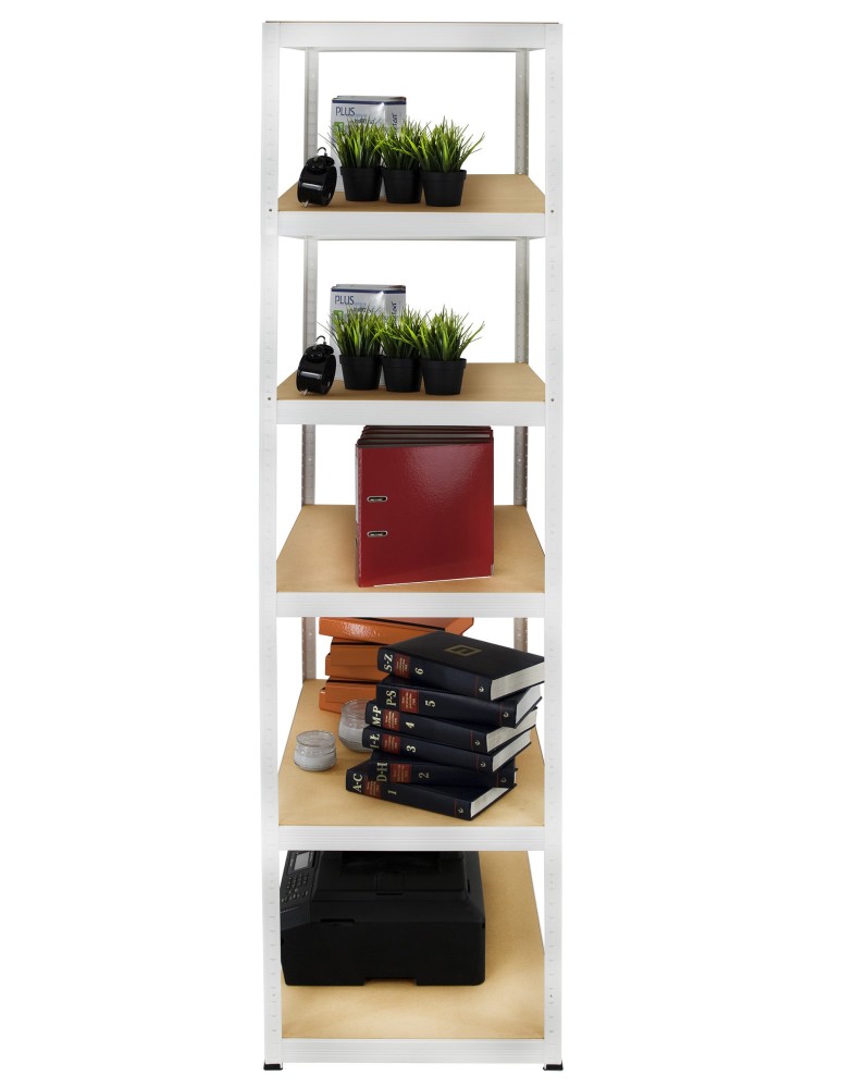 Kellerregale/Garagenregale - Metallregal Werkstatt Schwerlastregal Helios HWW_196x120x45_6 Böden, Traglast: 175 Kg, Farbe: WEIß - produkt new.modo24.de 5