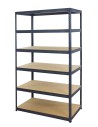 Metallregal Werkstatt Schwerlastregal Helios HGG_196x120x35_6 Böden, Traglast: 275 Kg, Farbe: GRAU