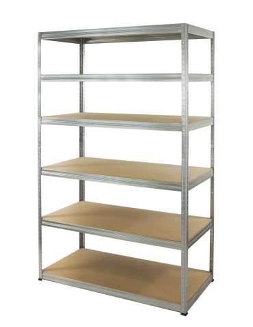 Kellerregale/Garagenregale - Metallregal Werkstatt Schwerlastregal Helios HZZ_196x120x35_6 Böden, Traglast: 400 Kg, Farbe: VERZINKT - product 1