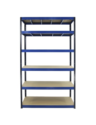 Metallregal Werkstatt Schwerlastregal Helios HNN_196x110x50_6 Böden, Traglast: 350 Kg, Farbe: BLAU