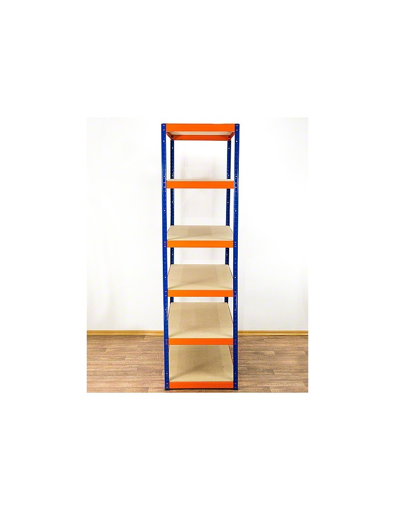 Kellerregale/Garagenregale - Metallregal Werkstatt Schwerlastregal Helios HNO_196x110x30_6 Böden, Traglast: 275 Kg, Farbe: BLAU/ORANGE - product new.modo24.de 4