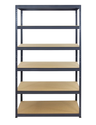 Metallregal Werkstatt Schwerlastregal Helios HGG_196x100x50_6 Böden, Traglast: 175 Kg, Farbe: GRAU - product 2