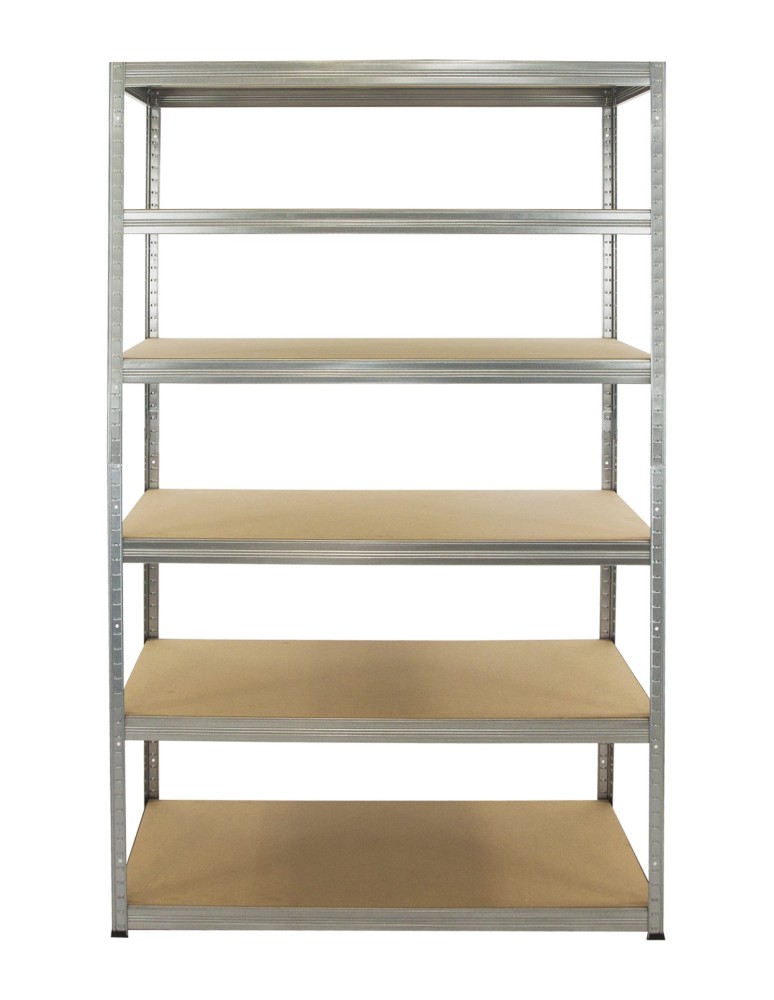 Kellerregale/Garagenregale - Metallregal Werkstatt Schwerlastregal Helios HZZ_196x090x50_6 Böden, Traglast: 400 Kg, Farbe: VERZINKT - product new.modo24.de 2