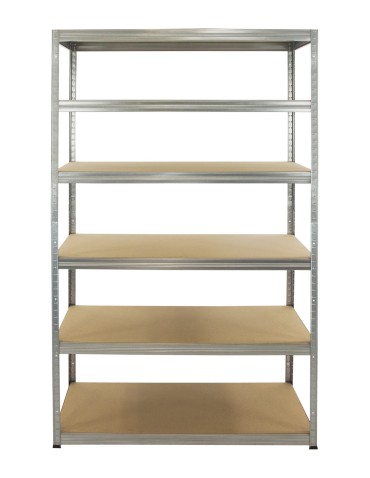 Metallregal Werkstatt Schwerlastregal Helios HZZ_196x090x45_6 Böden, Traglast: 175 Kg, Farbe: VERZINKT - product 2