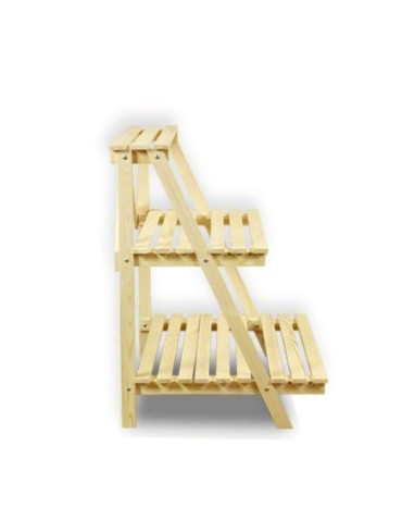 Blumentreppe Pflanzentreppe Etagenregal Blumenregal Gartenregal aus Holz, RP2_90X85X67_N0K1/  unbehandelt - product 2
