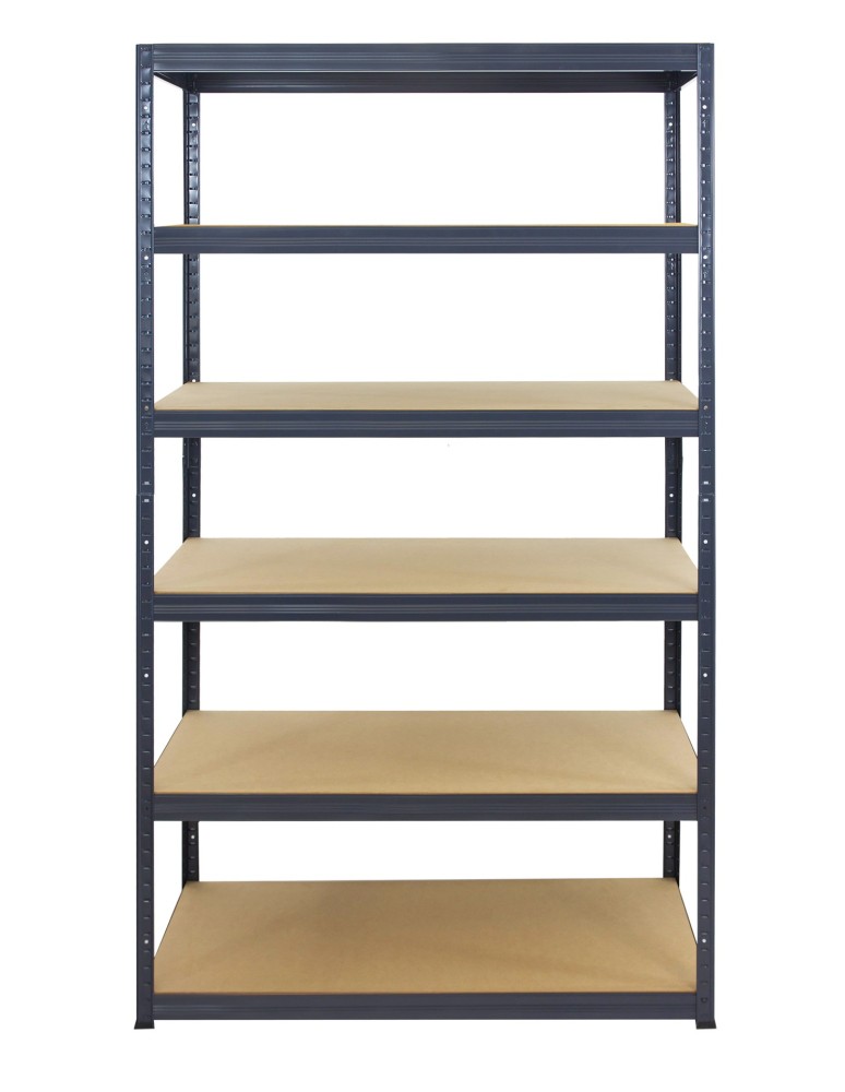Kellerregale/Garagenregale - Metallregal Werkstatt Schwerlastregal Helios HGG_196x120x50_6 Böden, Traglast: 275 Kg, Farbe: GRAU - product new.modo24.de 2