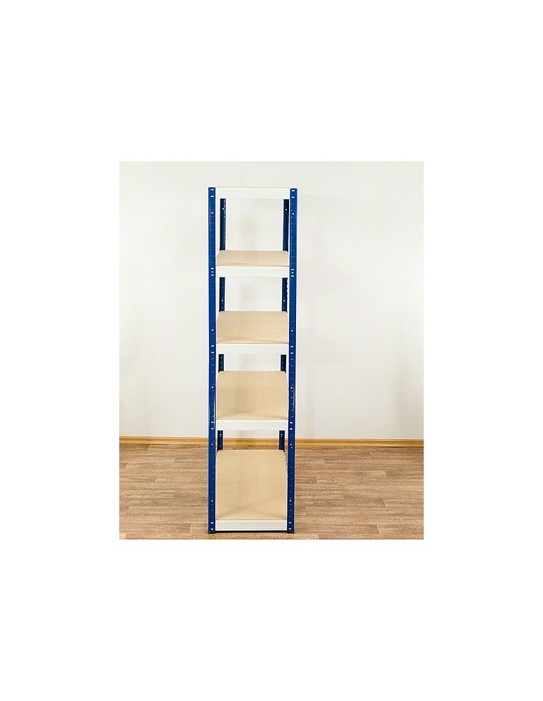 Kellerregale/Garagenregale - Metallregal Werkstatt Schwerlastregal Helios HNW_180x120x50_5 Böden, Traglast: 275 Kg, Farbe: BLAU/WEIß - produkt new.modo24.de 3
