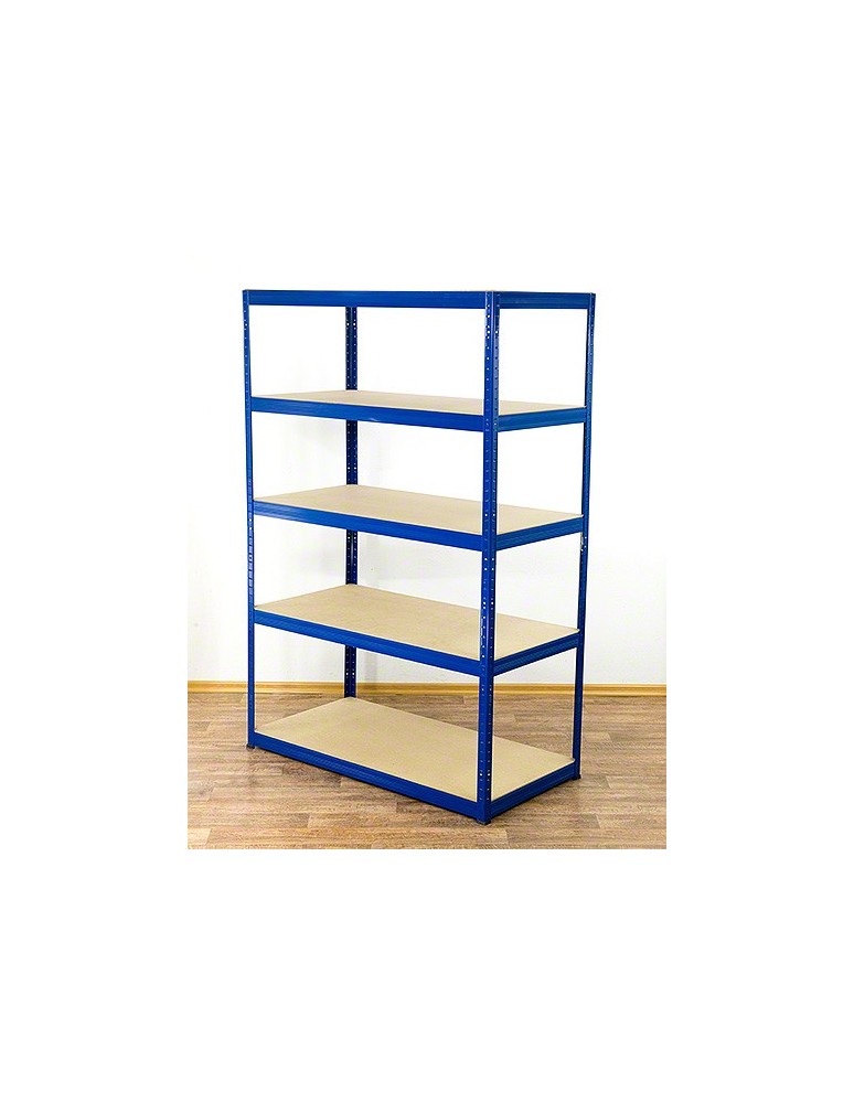Kellerregale/Garagenregale - Metallregal Werkstatt Schwerlastregal Helios HNN_180x120x30_5 Böden, Traglast: 400 Kg, Farbe: BLAU - product new.modo24.de 1