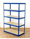 Metallregal Werkstatt Schwerlastregal Helios HNN_180x110x60_5 Böden, Traglast: 350 Kg, Farbe: BLAU