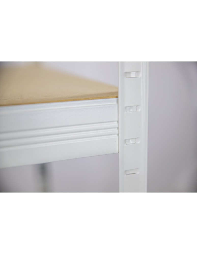 Kellerregale/Garagenregale - Metallregal Werkstatt Schwerlastregal Helios HWW_180x100x45_5 Böden, Traglast: 175 Kg, Farbe: WEIß - product new.modo24.de 13