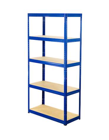 Kellerregale/Garagenregale - Metallregal Werkstatt Schwerlastregal Helios HNN_180x090x45_5 Böden, Traglast: 400 Kg, Farbe: BLAU - product 13