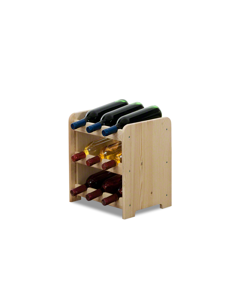 Weinregale - Weinregal für 9 Flaschen RW31_09 (34,44x24,7x36),Farbe: Unbehandelt - product new.modo24.de 1