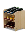 Weinregal für 9 Flaschen RW31_09 (34,44x24,7x36),Farbe: Unbehandelt