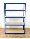 Metallregal Werkstatt Schwerlastregal Helios HNN_180x090x60_5 Böden, Traglast: 275 Kg, Farbe: BLAU