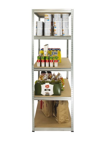 Kellerregale/Garagenregale - Metallregal Werkstatt Schwerlastregal Helios HZZ_180x075x60_5 Böden, Traglast: 175 Kg, Farbe: VERZINKT - product 5