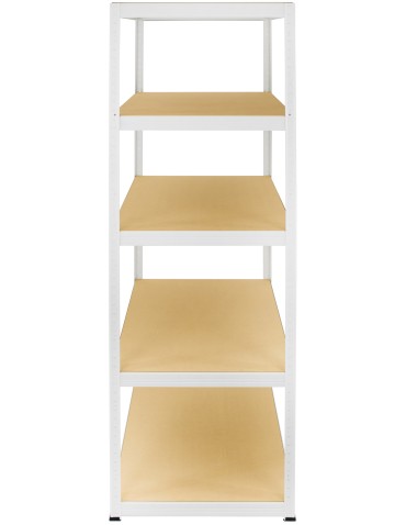Metallregal Werkstatt Schwerlastregal Helios HWW_180x075x40_5 Böden, Traglast: 275 Kg, Farbe: WEIß - product 2