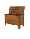 Holztruhe Truhe Kiste mit Deckel Wäschetruhe Spielkiste  B13I_052X080X40_R0F1 / gebeizt in Braun , (52x80x40 cm)