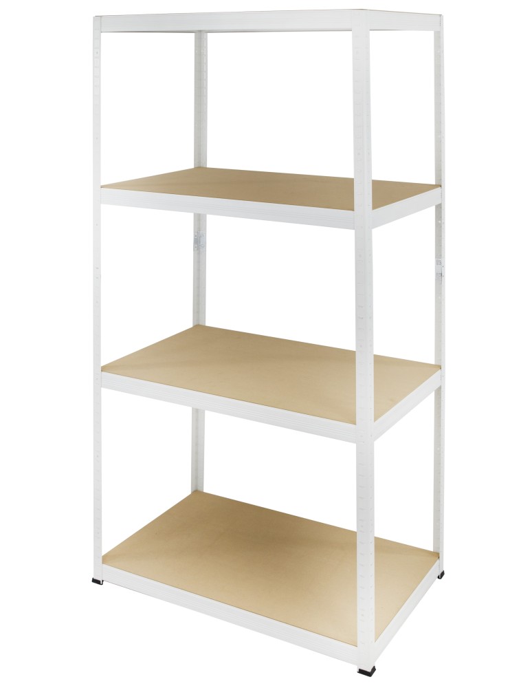 Kellerregale/Garagenregale - Metallregal Werkstatt Schwerlastregal Helios HWW_180x120x50_4 Böden, Traglast: 275 Kg, Farbe: WEIß - product new.modo24.de 1