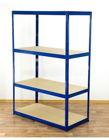 Metallregal Werkstatt Schwerlastregal Helios HNN_180x120x45_4 Böden, Traglast: 350 Kg, Farbe: BLAU