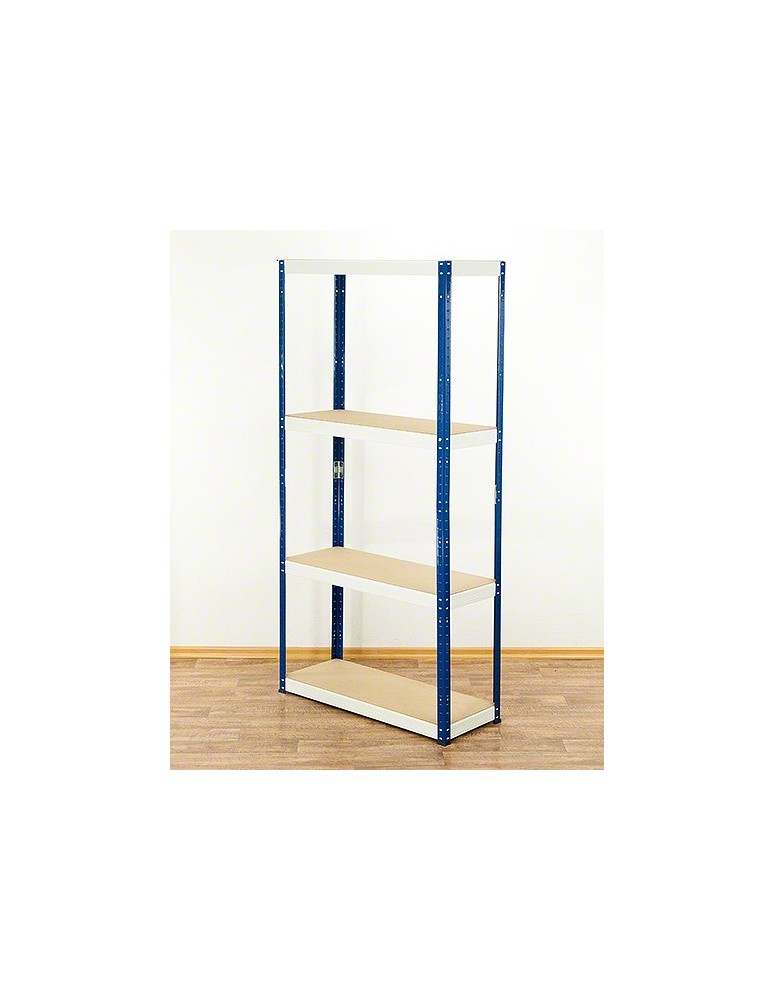 Kellerregale/Garagenregale - Metallregal Werkstatt Schwerlastregal Helios HNW_180x120x35_4 Böden, Traglast: 175 Kg, Farbe: BLAU/WEIß - produkt new.modo24.de 1