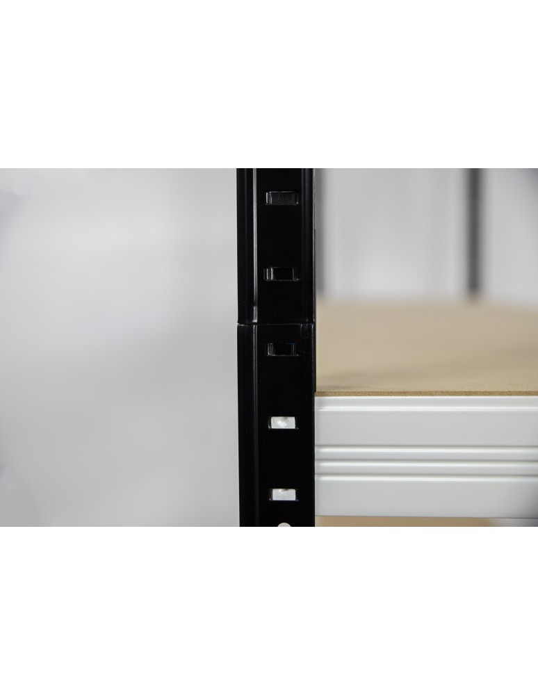 Kellerregale/Garagenregale - Metallregal Werkstatt Schwerlastregal Helios HBW_180x120x35_4 Böden, Traglast: 400 Kg, Farbe: SCHWARZ/WEIß - product new.modo24.de 19