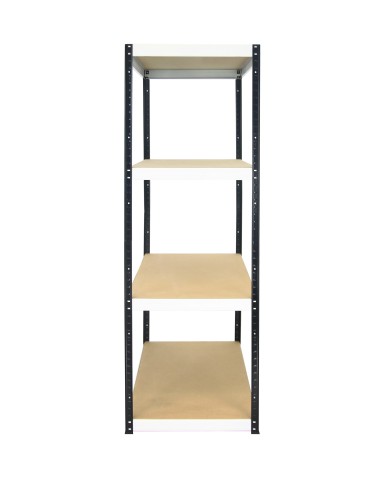 Kellerregale/Garagenregale - Metallregal Werkstatt Schwerlastregal Helios HBW_180x120x30_4 Böden, Traglast: 275 Kg, Farbe: SCHWARZ/WEIß - product 3