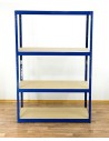 Metallregal Werkstatt Schwerlastregal Helios HNN_180x110x35_4 Böden, Traglast: 175 Kg, Farbe: BLAU