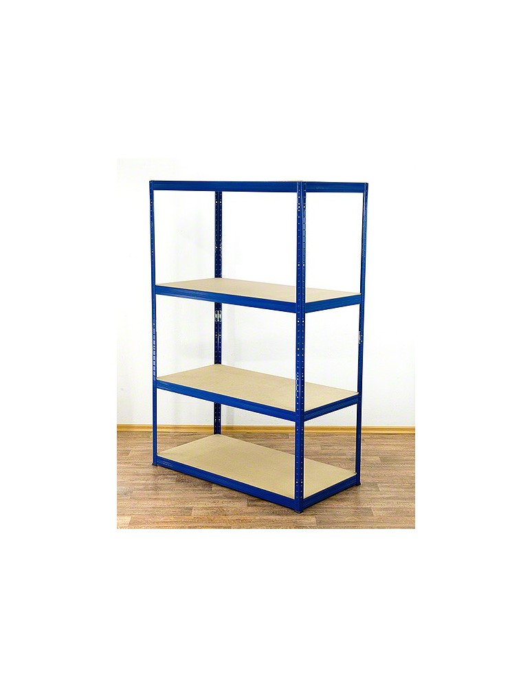 Kellerregale/Garagenregale - Metallregal Werkstatt Schwerlastregal Helios HNN_180x110x45_4 Böden, Traglast: 350 Kg, Farbe: BLAU - product new.modo24.de 1
