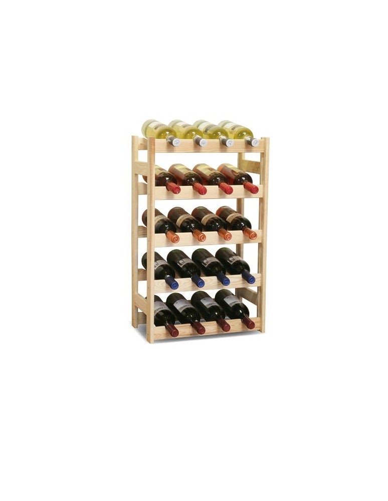 Weinregale - Weinregal für 20 Flaschen RW-1-20 (43,5x25x70), Unbehandelt - product new.modo24.de 1