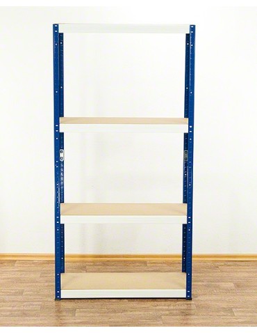 Metallregal Werkstatt Schwerlastregal Helios HNW_180x110x50_4 Böden, Traglast: 175 Kg, Farbe: BLAU/WEIß - produkt 2