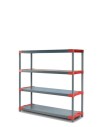 Plastikregal Kunststoffregal Steckregal  Jupiter-4-130 (138x130x46), 4 Böden, ROT