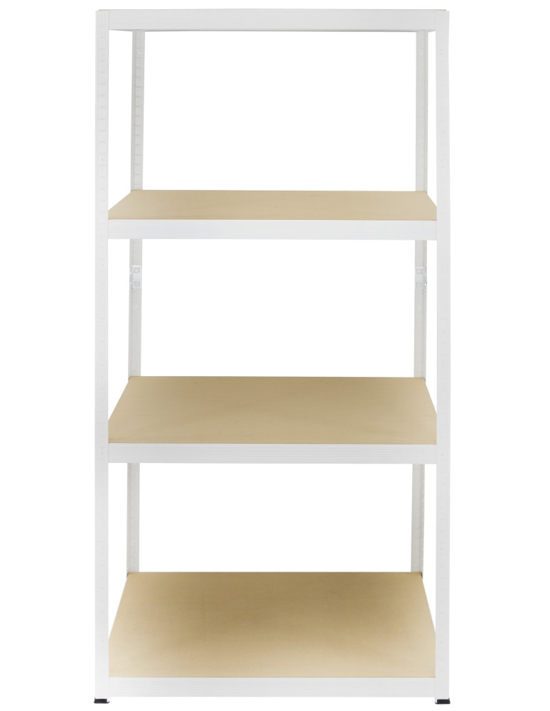 Kellerregale/Garagenregale - Metallregal Werkstatt Schwerlastregal Helios HWW_180x090x50_4 Böden, Traglast: 275 Kg, Farbe: WEIß - product new.modo24.de 2