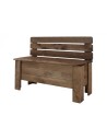 Holztruhe  Truhenbank Sitzbank für Kinder Spielkiste B12L_054X071X29_R0F1 / gebeizt in Braun, (54x71x29 cm)