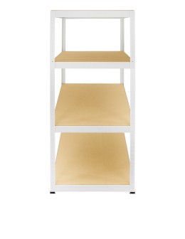 Metallregal Werkstatt Schwerlastregal Helios HWW_180x090x60_4 Böden, Traglast: 350 Kg, Farbe: WEIß - product 2