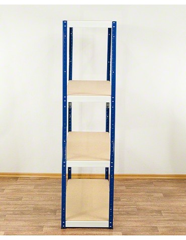 Metallregal Werkstatt Schwerlastregal Helios HNW_180x090x60_4 Böden, Traglast: 350 Kg, Farbe: BLAU/WEIß - product 2