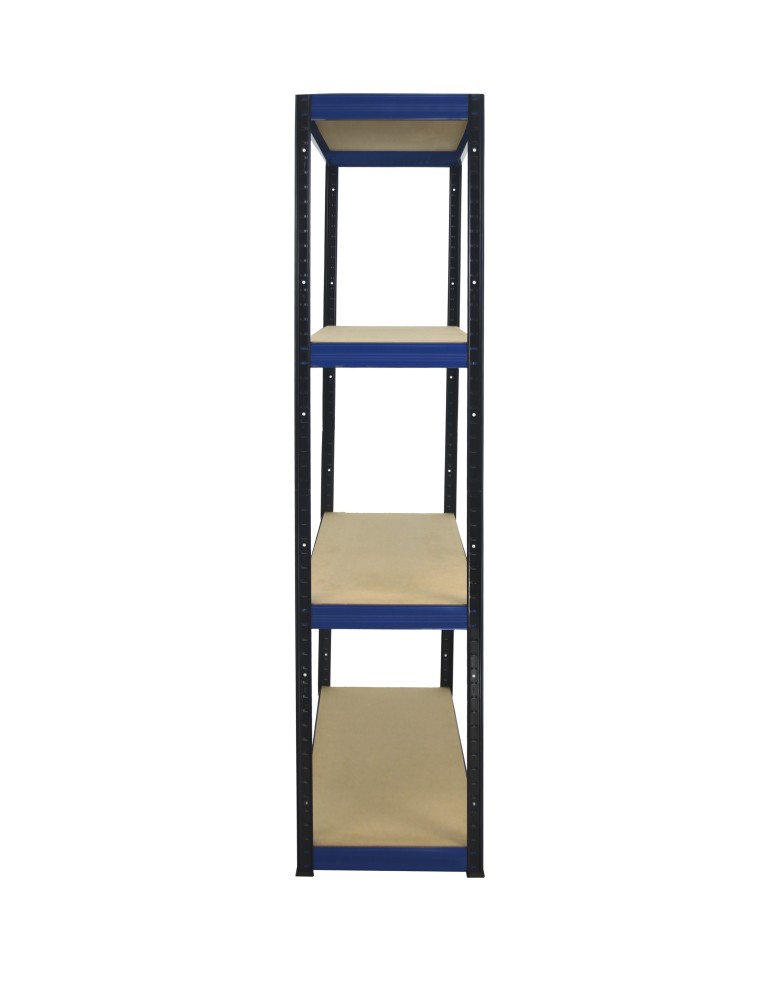 Kellerregale/Garagenregale - Metallregal Werkstatt Schwerlastregal Helios HBN_180x090x60_4 Böden, Traglast: 350 Kg, Farbe: SCHWARZ/BLAU - product new.modo24.de 6