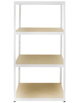 Metallregal Werkstatt Schwerlastregal Helios HWW_180x090x60_4 Böden, Traglast: 275 Kg, Farbe: WEIß - product 2