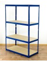 Metallregal Werkstatt Schwerlastregal Helios HNN_180x090x40_4 Böden, Traglast: 350 Kg, Farbe: BLAU