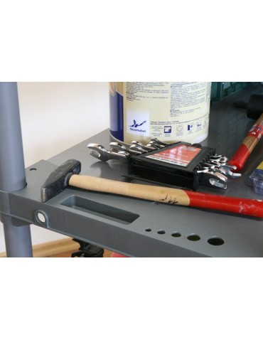Kellerregale/Garagenregale - Plastikregal Kunststoffregal Steckregal  Jupiter-6-80 (222x80x46), 6 Böden, ROT - product 4