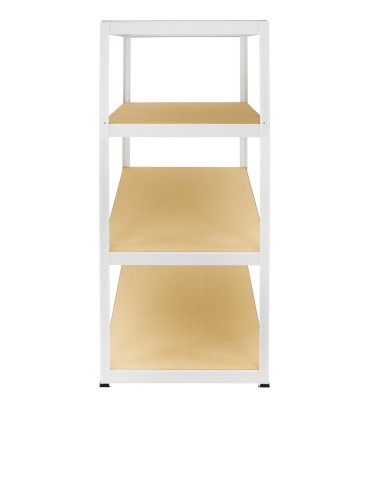 Metallregal Werkstatt Schwerlastregal Helios HWW_180x090x30_4 Böden, Traglast: 350 Kg, Farbe: WEIß - produkt 2