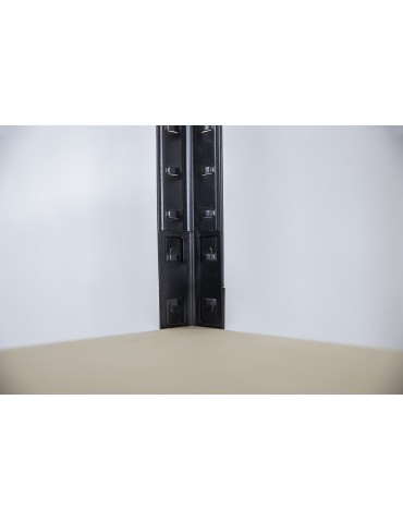 Kellerregale/Garagenregale - Metallregal Werkstatt Schwerlastregal Helios HBW_180x090x30_4 Böden, Traglast: 350 Kg, Farbe: SCHWARZ/WEIß - product 20