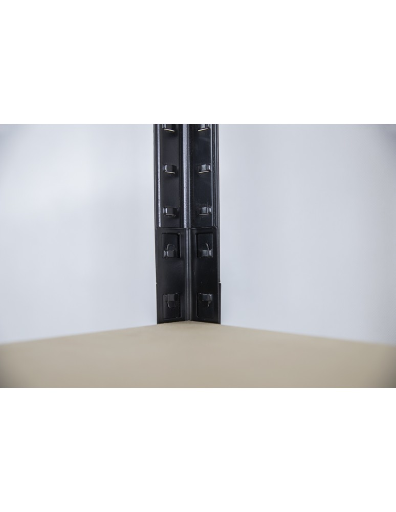 Kellerregale/Garagenregale - Metallregal Werkstatt Schwerlastregal Helios HBW_180x090x30_4 Böden, Traglast: 350 Kg, Farbe: SCHWARZ/WEIß - product new.modo24.de 20