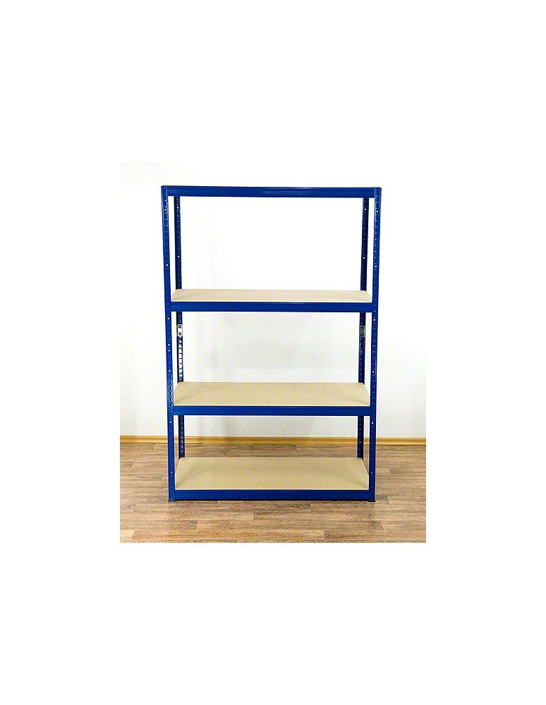 Kellerregale/Garagenregale - Metallregal Werkstatt Schwerlastregal Helios HNN_180x100x35_4 Böden, Traglast: 400 Kg, Farbe: BLAU - product new.modo24.de 1